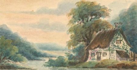 Set of Two 19th Century Miniature Watercolours - River Studies