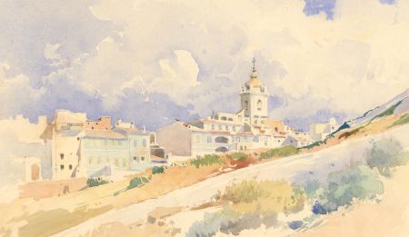 Late 19th Century Watercolour - Continental Town Scene