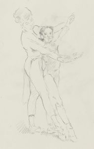 Franco Matania (1922-2006) - c.1990 Graphite Drawing, The Ballet Teacher