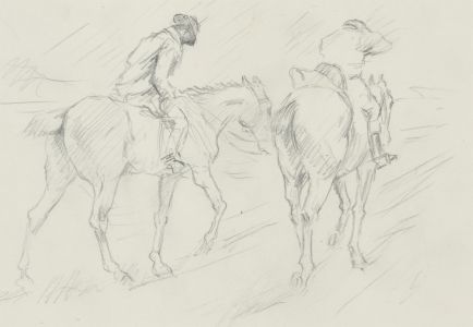 Franco Matania (1922-2006) - c.1990 Graphite Drawing, The Horse Riders