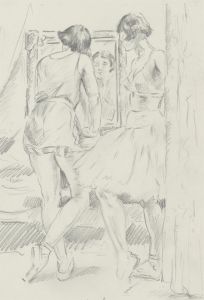 Franco Matania (1922-2006) - c.1990 Graphite Drawing, Ballerina's Dressing
