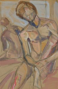 Contemporary Watercolour - Male Nude