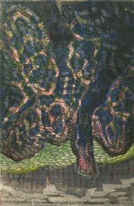 Richard Ian Bentham Walker (1925-2009) - 20th Century Lithograph, Abstract Tree