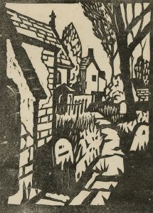 Richard Ian Bentham Walker (1925-2009) - 20th Century Linoprint, Church Yard