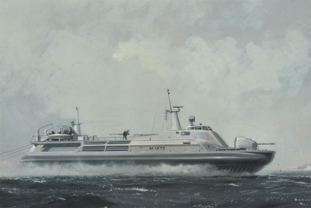Laurence Cyril Bagley (1922-1983) - 20th Century Gouache, Military Boat M1972