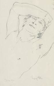 Inge Clayton FRSA (1942-2010) - 1992 Graphite Drawing, Reclining Male Nude