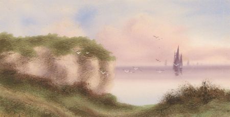 Fred Stafford (fl.1890-1910) - Late 19th Century Gouache, Coastal Landscape