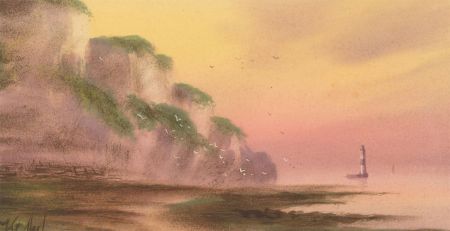 Fred Stafford (fl.1890-1910) - Late 19th Century Gouache, View of Beachy Head