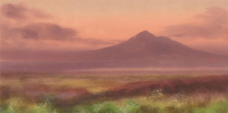 Fred Stafford (fl.1890-1910) - Late 19th Century Gouache, Mountain in Landscape