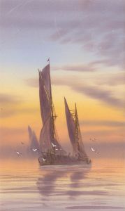 Fred Stafford (fl.1890-1910) - Late 19th Century Gouache, Evening Sea