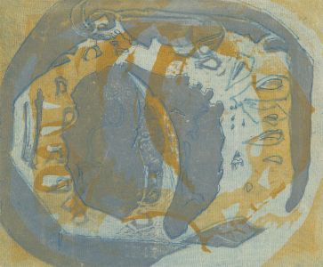 Constance Tippet - 20th Century Etching, Abstract Composition in Yellow