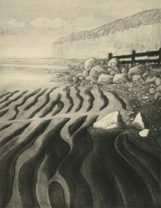 G. Maynard - 20th Century Etching, Ebb Tide, Cliff End