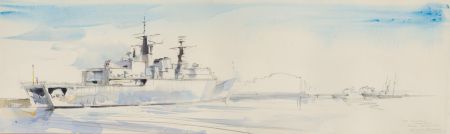 Richard O'Connell (b.1947) - 2006 Watercolour, HMS Campbeltown
