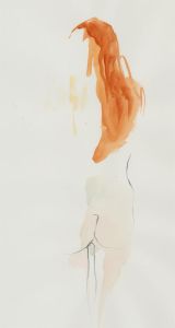 Richard O'Connell (b.1947) - 2003 Watercolour, Nude Model, Cathy