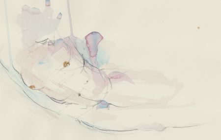 Richard O'Connell (b.1947) - Contemporary Watercolour, Nude, Reclining