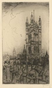 Gertrude Keeling - Signed 1926 Etching, Westminster