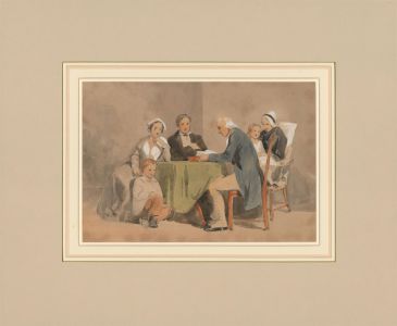 John Absolon (1815-1895) - 19th Century Watercolour, Sunday Evening