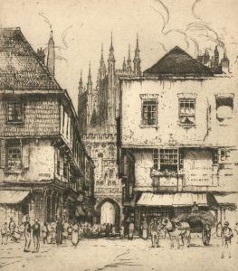 Edward Sharland (1884-1967) - Early 20th Century Etching, Canterbury