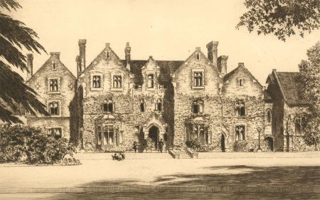 Charles Herbert Clark (b. 1890) - 20th Century Etching, Victorian Country House