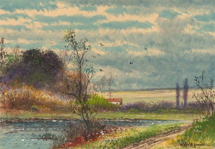 Abraham Hulk Junior (1851-1922) - Signed 19th Century Watercolour, River View
