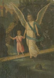 19th Century Oil on Wooden Panel for Restoration