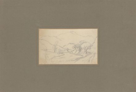 1846 Graphite Drawing - The River Glaslyn