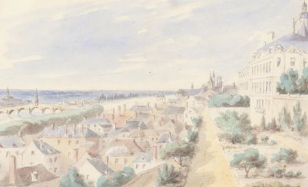 1855 Watercolour - Blois, Loir-et-Cher, France