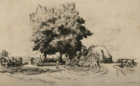 Signed 1914 Etching - Spicer's Lane