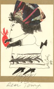 Antonis Kyriakoulis (b.1938) - Signed 1999 Pen and Ink Drawing, The Queen