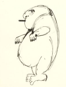 Antonis Kyriakoulis (b.1938) - 20th Century Pen and Ink Drawing, The Troll