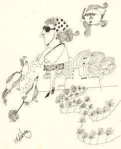 Antonis Kyriakoulis (b.1938) - Signed Pen and Ink Drawing, Fantasy Illustration