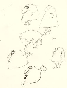 Antonis Kyriakoulis (b.1938) - Set of Three Ink Drawings, Cartoon Studies