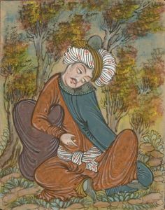 Indian Miniatures - Late 19th Century Gouache, Seated Male