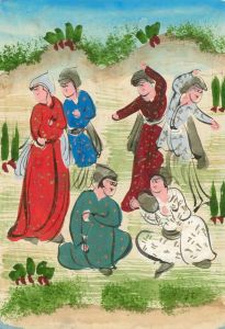 Indian Miniatures - Late 19th Century Gouache, Social Figures
