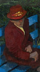 John Cherrington (1931-2015) - 1977 Oil, Seated Male with a Hat