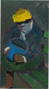 John Cherrington (1931-2015) - 20th Century Oil, Figure on a Bench