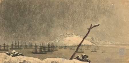 Original 1871 Watercolour - Portland Roads