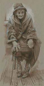 John Cherrington (1931-2015) - Signed 20th Century Watercolour, Elderly Lady