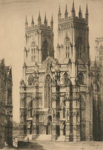 20th Century Etching - York Minster from the West Front