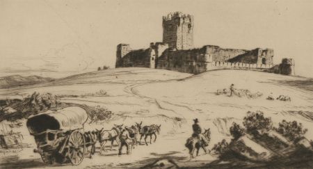 Lionel Lindsay (1874-1961) - Early 20th Century Etching, Castle Caco