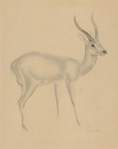 John Rattenbury Skeaping RA (1901-1980) - Graphite Drawing, Antelope