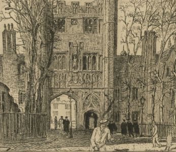 Sydney William Carline (1888-1929) - 1914 Etching, Trinity College Gateway