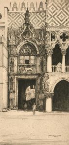 Wilfred C. Applebey - Early 20th Century Etching, Porta Della Carta, Venice