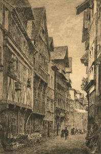 Axel Herman Haig RE (1835-1921)
- 1917 Etching, Street in Lisieux