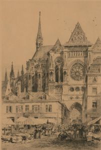 Axel Herman Haig RE (1835-1921)
- 1893 Etching, French Cathedral