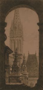Axel Herman Haig RE (1835-1921) - 1879 Etching, Church of Saint-Pierre, Caen