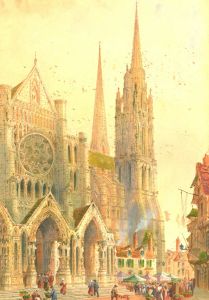 Paul Braddon (1864-1938) - Late 19th Century Watercolour, Rouen Cathedral