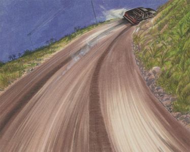 20th Century Mixed Media Illustration - Hard Turn