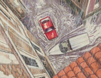 20th Century Mixed Media Illustration - Venice Canal