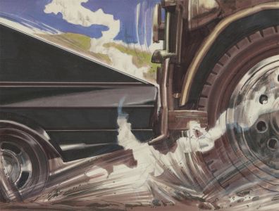 20th Century Mixed Media Illustration - Crash!